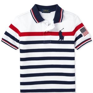 Polo Ralph Lauren Boys Striped Cotton Mesh polo